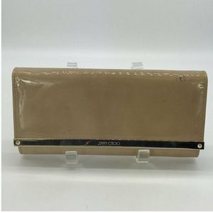 Jimmy Choo Tan Patent Clutch
